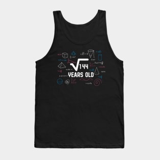 Square Root Of 144: 12th Birthday 12 Years Old T-Shirt Tank Top